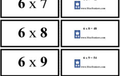 BlueBonkers Free Printable Multiplication Flash Cards SIXES 6 10 P2