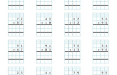 Box Method Multiplication Worksheet The 2 Digit By 2 Digit