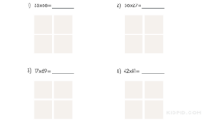 Box Method Multiplication Worksheets Kidpid