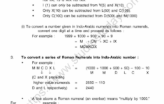 CBSE Class 5 Mental Maths Roman Numbers Worksheet