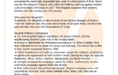 CBSE Class 7 History Chapter 4 Notes The Mughal Empire