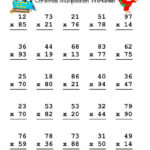 Christmas Double Digit Multiplication Worksheet Have Fun Teaching