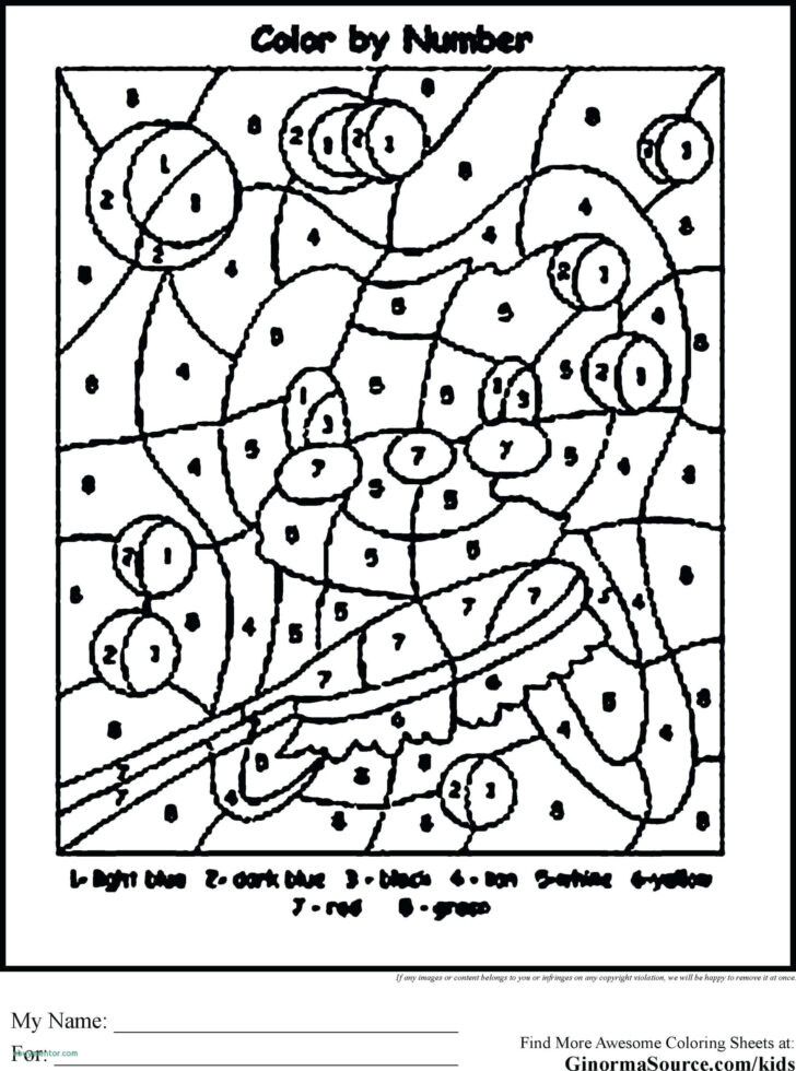 Christmas Multiplication Color By Number Printable Worksheets