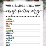 Christmas Song Emoji Game Worksheet AlphabetWorksheetsFree
