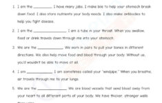 Class 4 Science Human Body Worksheet 04 Human Body Worksheets