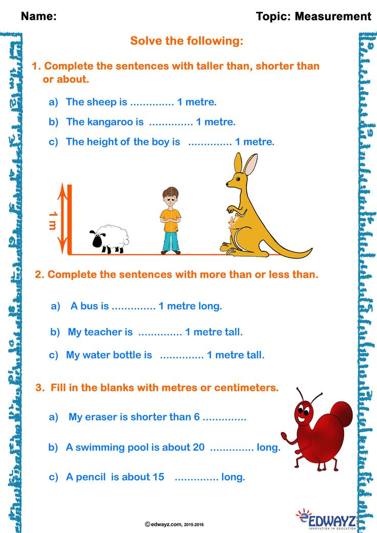 Class3 Measurement Measurement Worksheets Everyday Math 1st Grade 