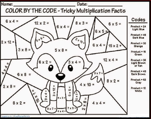 Color By Number Multiplication Best Coloring Pages For Kids