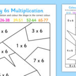Colour By 6s Multiplication Activity Worksheet