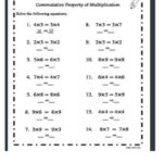 Commutative Property Of Multiplication Worksheets Grade 3 Times