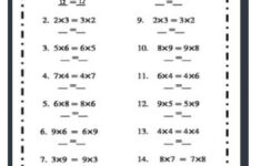 Commutative Property Of Multiplication Worksheets Grade 3 Times
