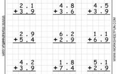 Decimal Addition Regrouping 5 Worksheets Decimals Addition