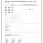 Determine The Multiplication Array Multiplication Array Worksheets