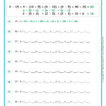 Distributive Property Multiplication 3rd Grade Worksheets Times