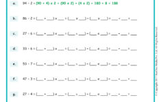 Distributive Property Multiplication 3rd Grade Worksheets Times