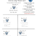 Distributive Property Of Multiplication Worksheets Grade 4 Times