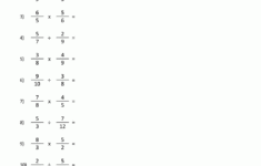 Dividing Fractions Worksheet