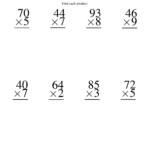 Double Digit Multiplication Worksheet Christmas Printable Worksheets