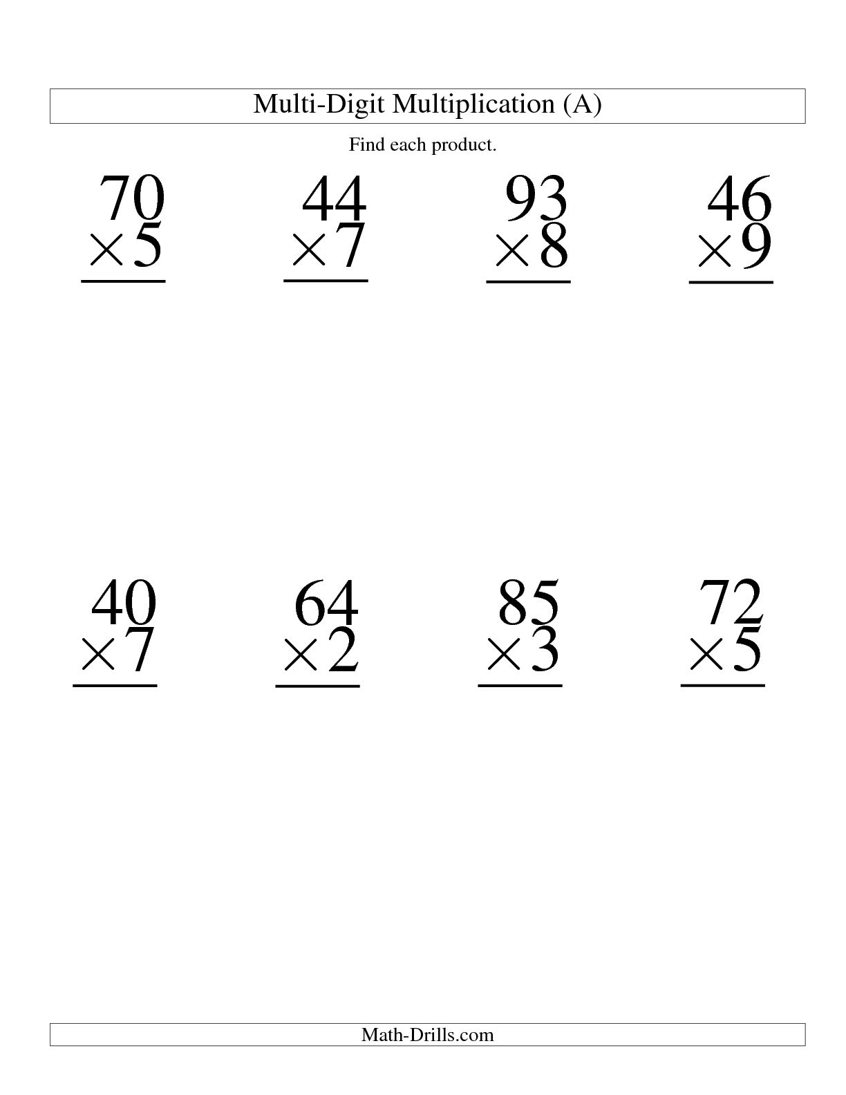 Double Digit Multiplication Worksheet Christmas Printable Worksheets 