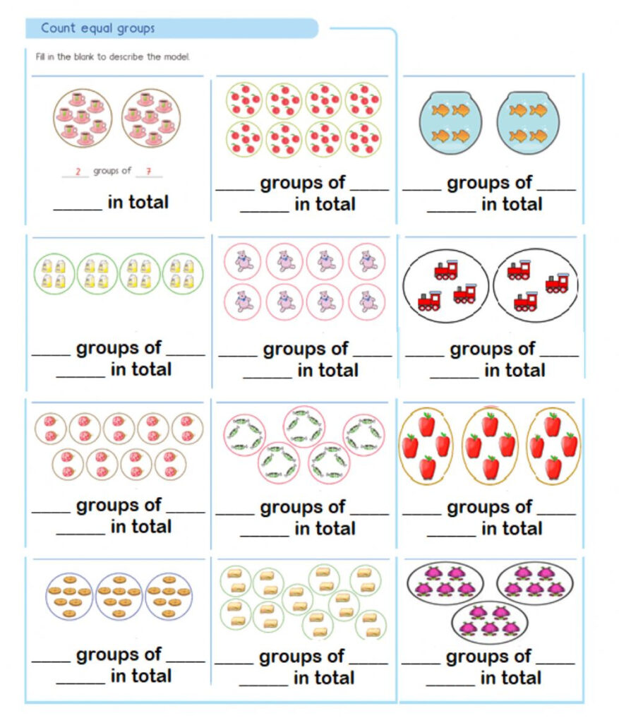 Equal Groups Interactive Worksheet | Multiplication Worksheets