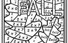 Fall Multiplication Color By Number