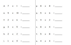 First Grade Class 1 Multiplication Worksheets grade1to6