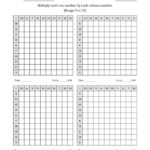 Five Minute Multiplying Frenzy Four Charts Per Page Range 5 To 15