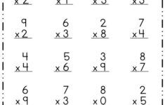 Free 1 Digit Multiplication Worksheet Free4Classrooms