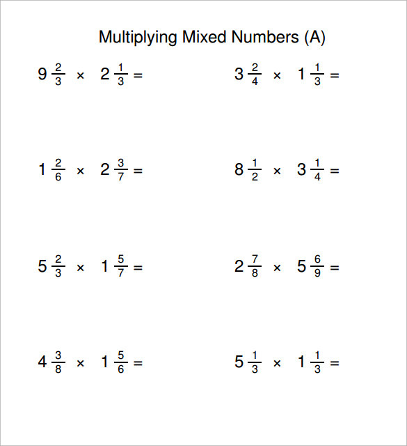 FREE 14 Sample Multiplying Fractions Worksheet Templates In PDF MS Word