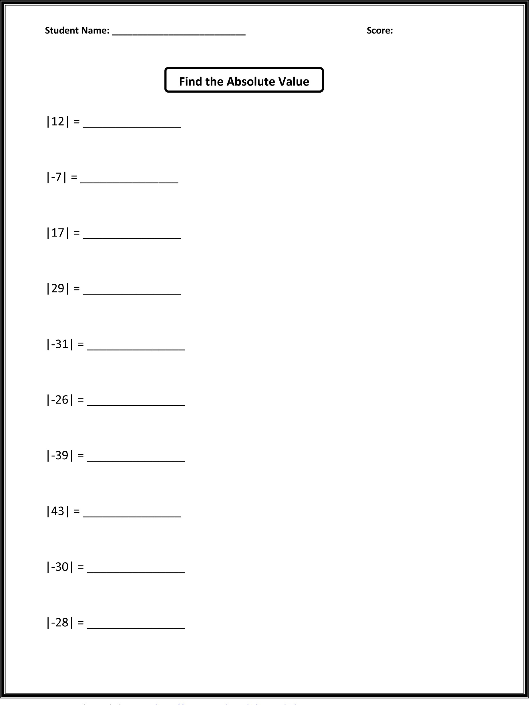 Free Grade 5 Math Worksheets Activity Shelter