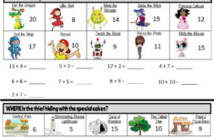 Free Mini Math Mystery For 1st Grade Addition Worksheet Game