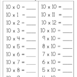 Free Multiplication Math Worksheet Multiply By 10s Free4Classrooms