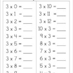 Free Multiplication Math Worksheet Multiply By 3s Free4Classrooms