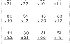 Free Multiplication Worksheet 2 Digit By 2 Digit Free4Classrooms