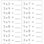 Free Multiplication Worksheet 3s And 4s Free4Classrooms