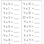 Free Multiplication Worksheet Multiply By 4s Free4Classrooms