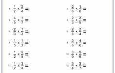 Free Multiplying Fraction Worksheets