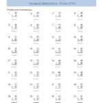 Free Printable Fifth Grade Multiplication Worksheets Archives EduMonitor