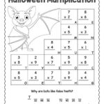 Free Printable Halloween Multiplication Worksheet Halloween Math