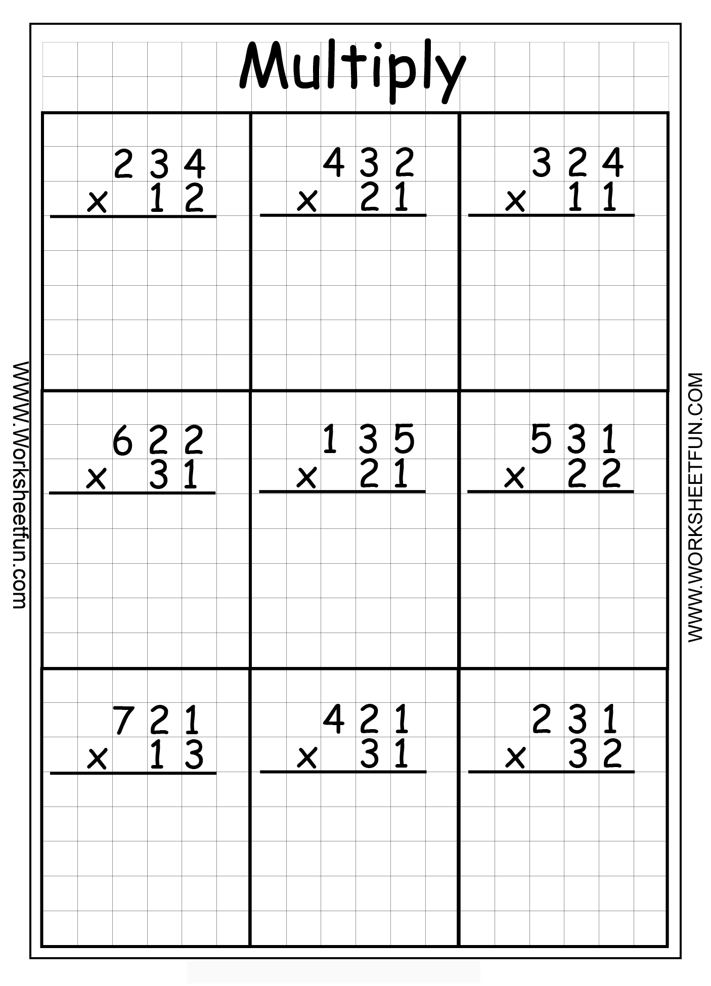 Free Printable Long Multiplication PrintableMultiplication