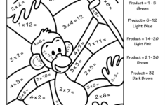 Free Printable Math Multiplication Coloring Worksheets FREE PRINTABLE