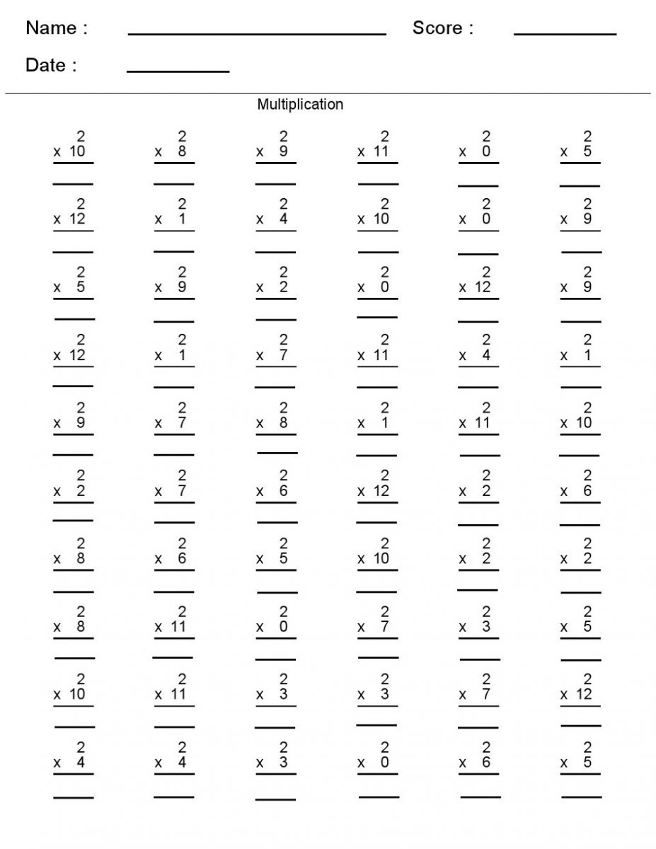 3rd Grade Multiplication Practice Test Multiplication Worksheets