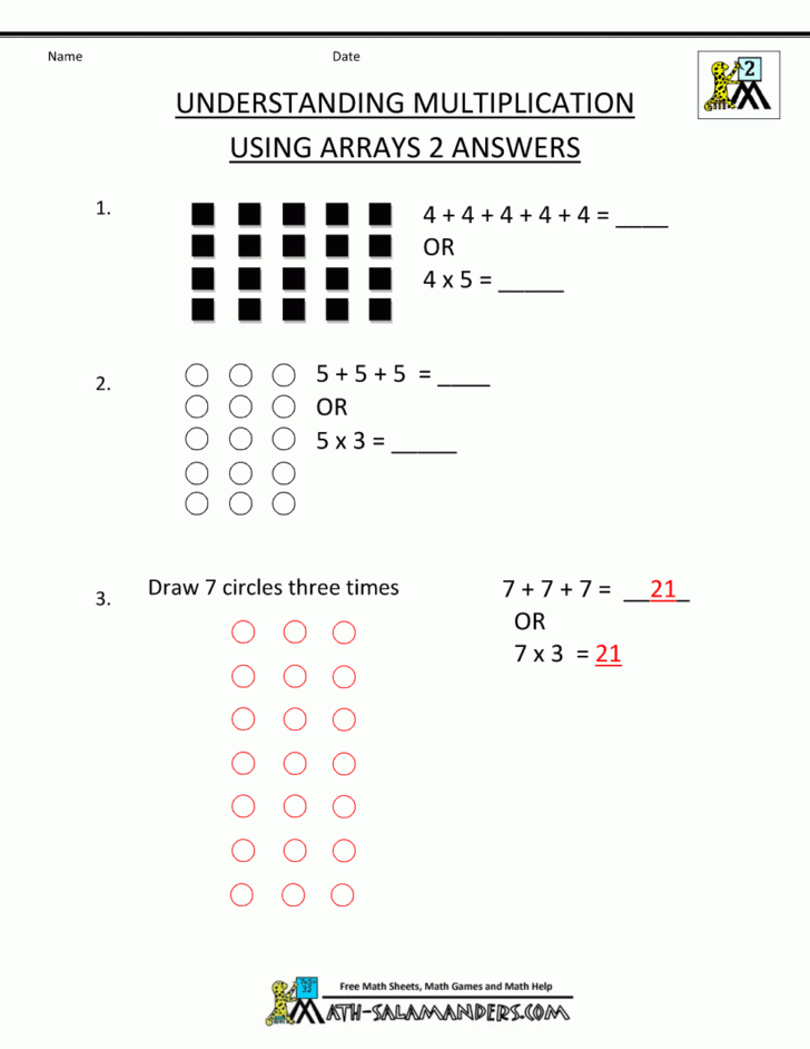 Multiplication Worksheet For Grade 2