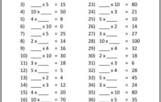 Free Printable Multiplication Worksheets For Grade 3 PDF
