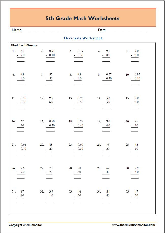 Multiplication Worksheets Decimals