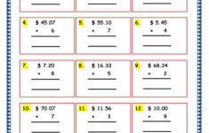 Grade 3 Maths Worksheets 10 3 Multiplication And Division With Money