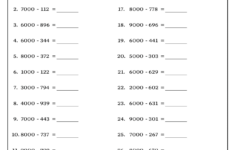 Grade 4 Math Worksheet Subtraction Part 4 Education PH