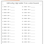 Grade 4 Math Worksheet Subtraction Part 4 Education PH