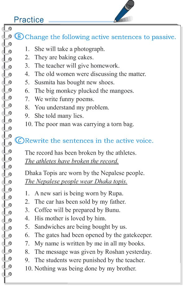 Grade 5 Grammar Lesson 12 Voice Active And Passive Grammar Lessons 