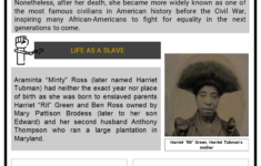 Harriet Tubman Facts Worksheets Life Slavery Women s Suffrage