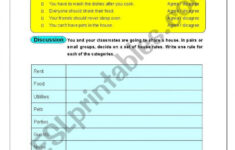 House Rules Worksheets 99Worksheets